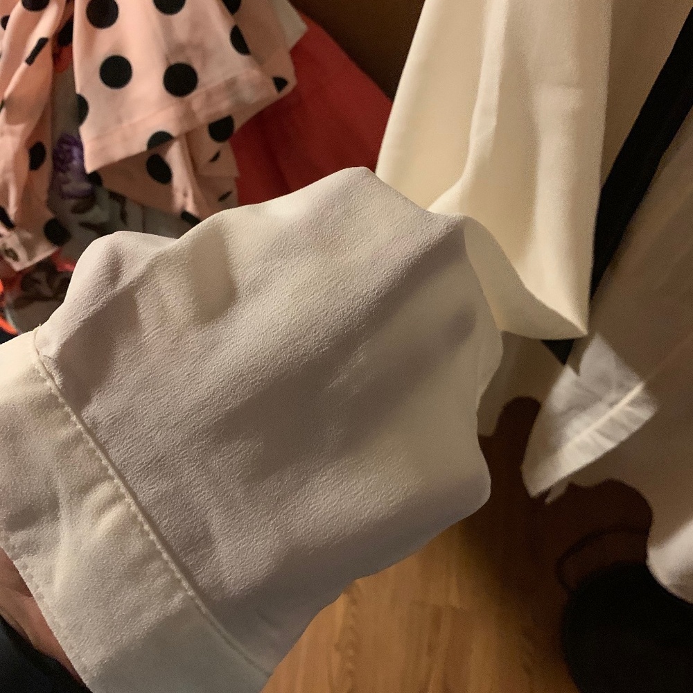 Charlotte Russe Ruffle Button Down Top w/ Neck Tie